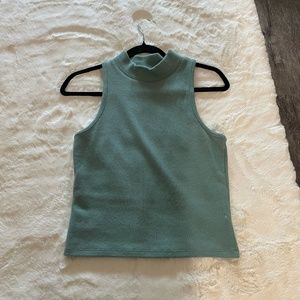Mock Neck Ribbed Tank